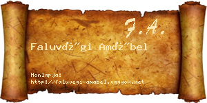 Faluvégi Amábel névjegykártya